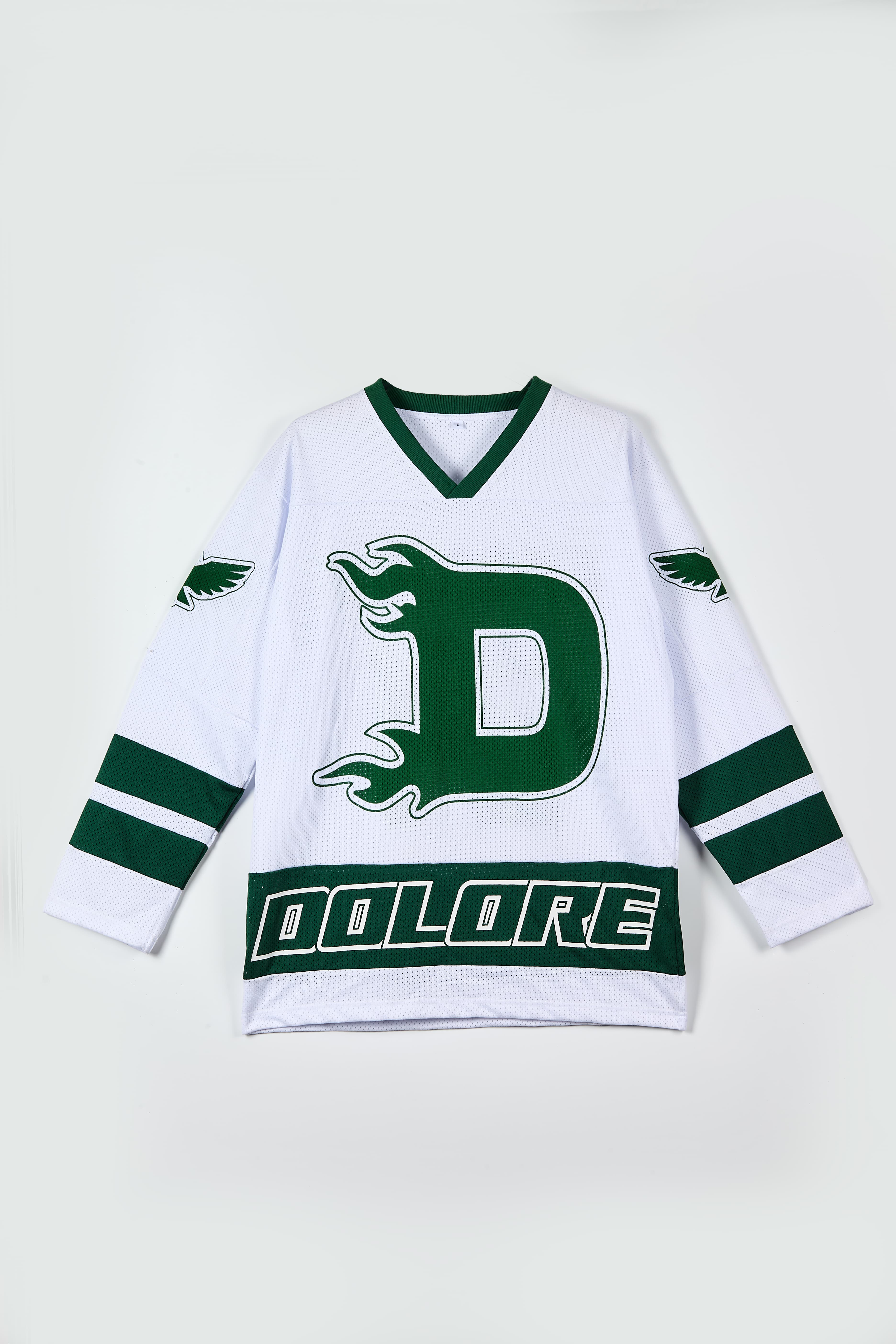 Vintage Hockey Style Mesh Jersey with  Graphic Print